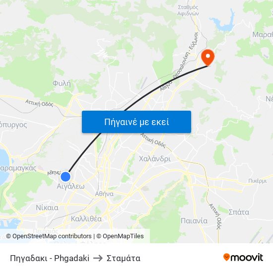 Πηγαδακι - Phgadaki to Σταμάτα map