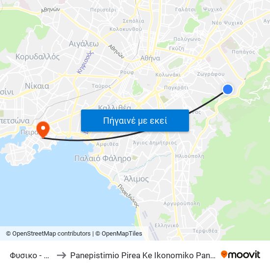 Φυσικο - Fysiko to Panepistimio Pirea Ke Ikonomiko Panepistimio Pirea map