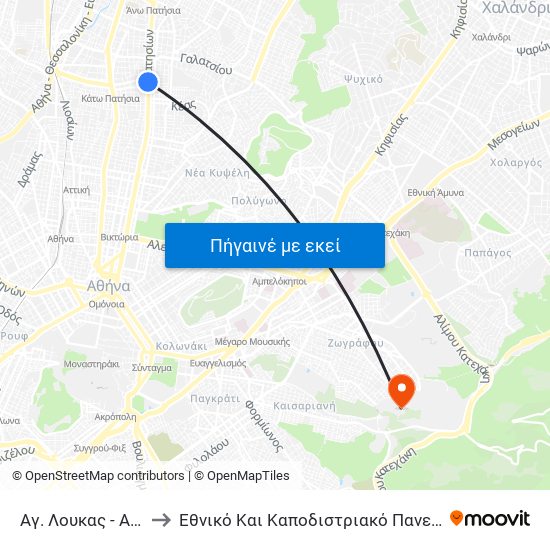 Αγ. Λουκας - Ag. Loykas to Εθνικό Και Καποδιστριακό Πανεπιστήμιο Αθηνών map