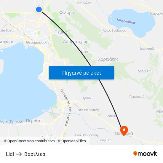 Lidl to Βασιλικά map