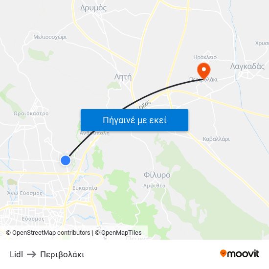 Lidl to Περιβολάκι map