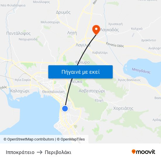 Ιπποκράτειο to Περιβολάκι map