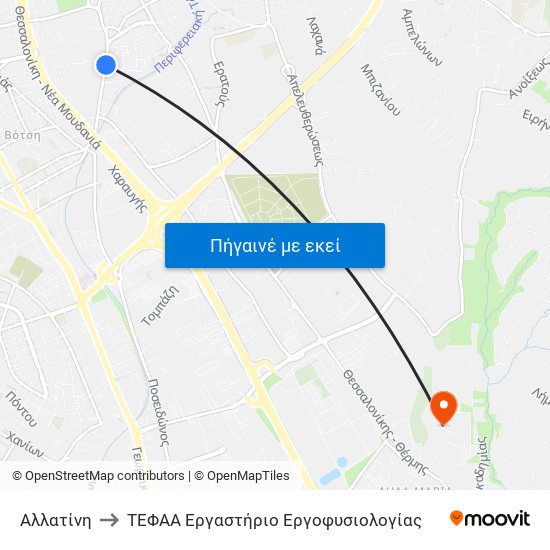 Αλλατίνη to ΤΕΦΑΑ Εργαστήριο Εργοφυσιολογίας map