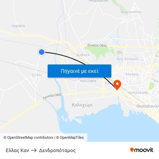 Ελλας Καν to Δενδροπόταμος map