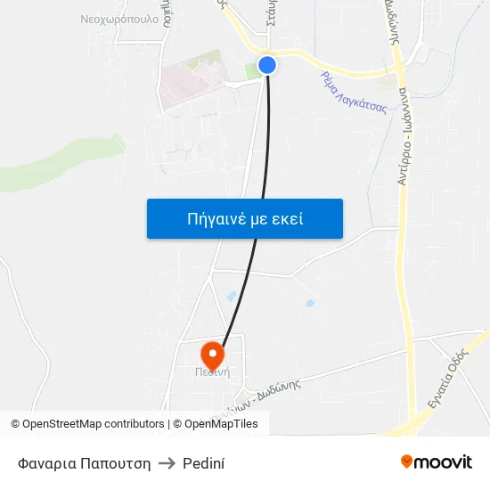 Κόμβος Π.Γ.Ν.Ι. to Pediní map