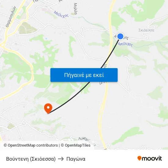 Βούντενη (Σκιόεσσα) to Παγώνα map