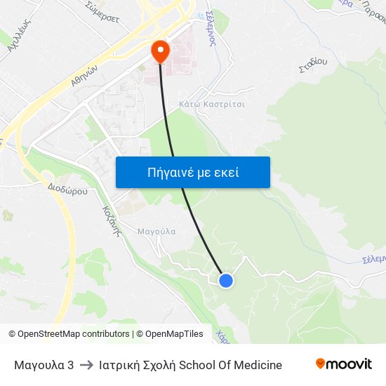 Μαγουλα 3 to Ιατρική Σχολή School Of Medicine map