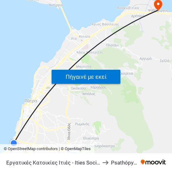 Εργατικές Κατοικίες Ιτιές - Ities Social Housing to Psathópyrgos map