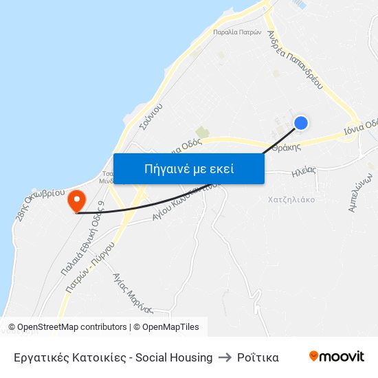 Εργατικές Κατοικίες - Social Housing to Ροΐτικα map