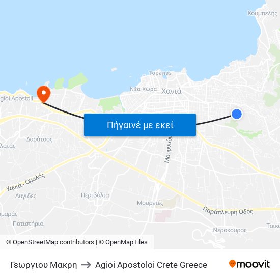 Γεωργιου Μακρη to Agioi Apostoloi Crete Greece map