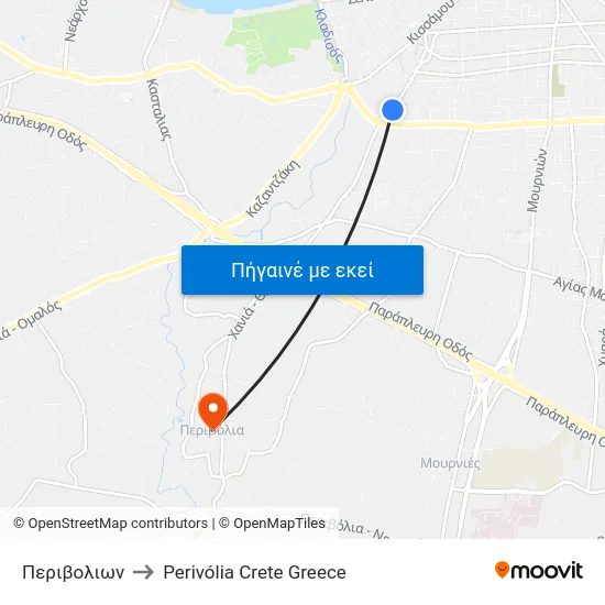 Περιβολιων to Perivólia Crete Greece map