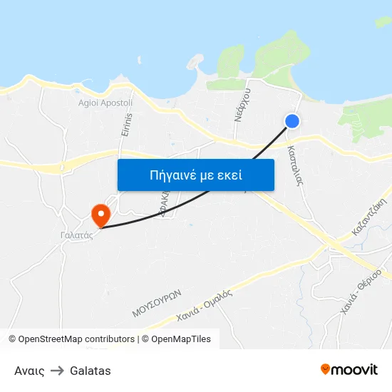 Αναις to Galatas map