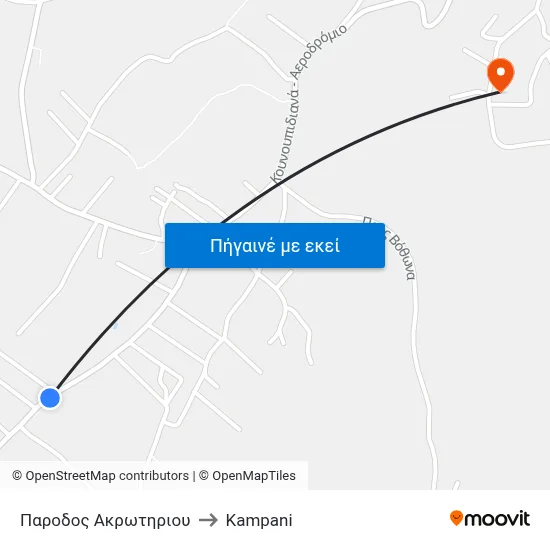 Παροδος Ακρωτηριου to Kampani map