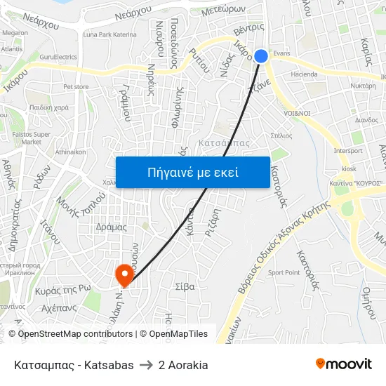 Κατσαμπας - Katsabas to 2 Aorakia map