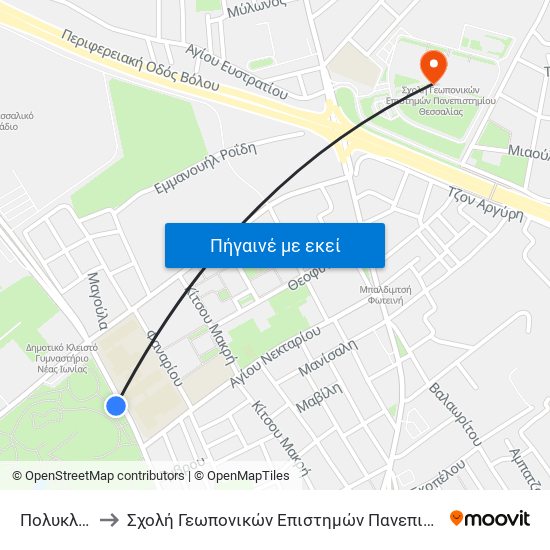 Πολυκλαδικό to Σχολή Γεωπονικών Επιστημών Πανεπιστημίου Θεσσαλίας map