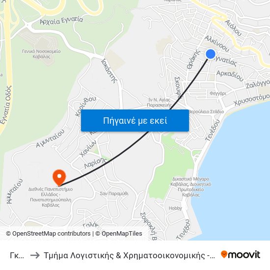 Γκιρτζή to Τμήμα Λογιστικής & Χρηματοοικονομικής - ΤΕΙ Ανατολικής Μακεδονίας & Θράκης map