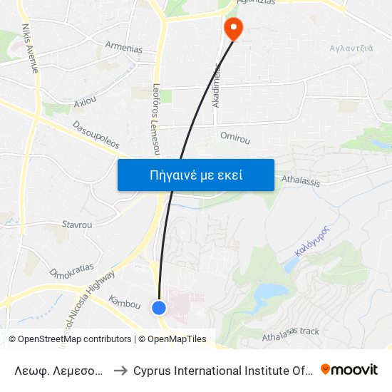 Λεωφ. Λεμεσού - Volvo to Cyprus International Institute Of Management map