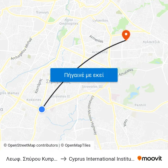Λεωφ. Σπύρου Κυπριανού - Group 4 to Cyprus International Institute Of Management map