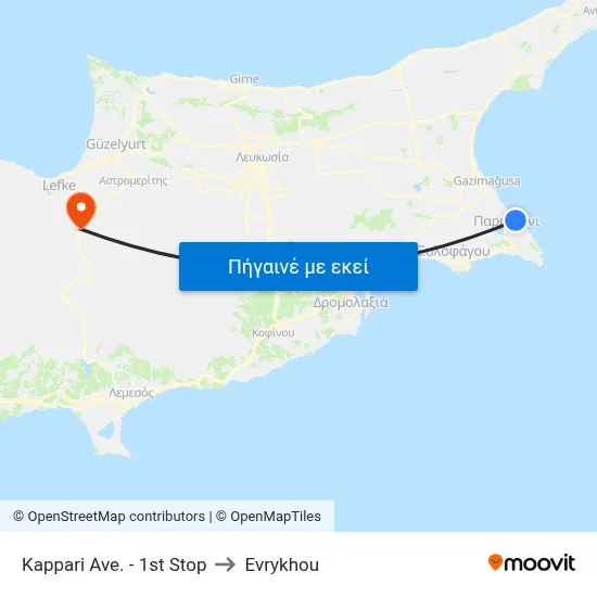 Kappari Ave. - 1st Stop to Evrykhou map