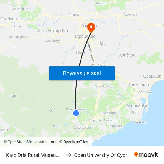 Kato Dris Rural Museum to Open University Of Cyprus map