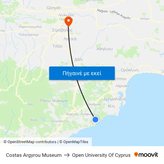Costas Argyrou Museum to Open University Of Cyprus map