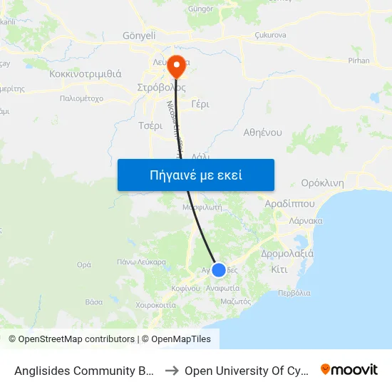 Anglisides Comm. Board to Open University Of Cyprus map