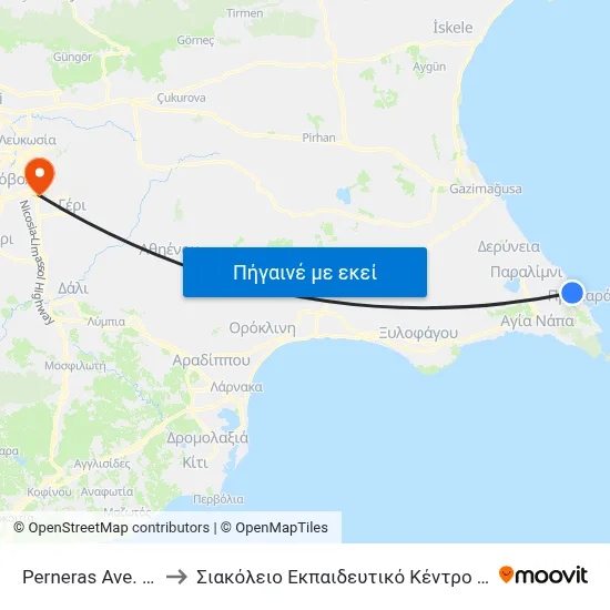 Perneras Ave. - 3rd Stop to Σιακόλειο Εκπαιδευτικό Κέντρο Κλινικής Ιατρικής map