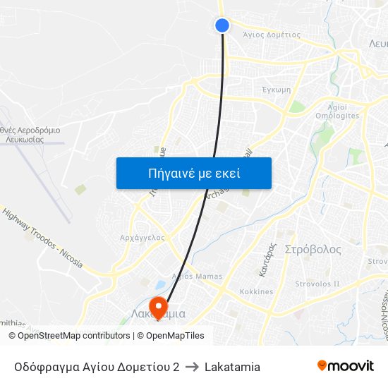 Λεωφ. Δημοκρατίας to Lakatamia map