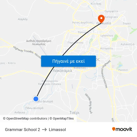 Grammar School 2 to Limassol map