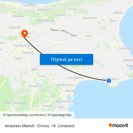 Anastasi Manoli - Ermou to Limassol map
