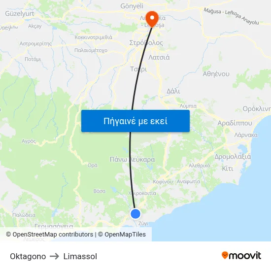 Oktagono to Limassol map