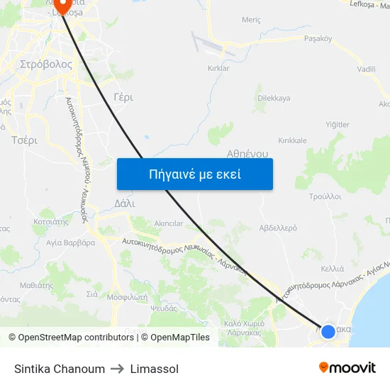 Sintika Chanoum to Limassol map