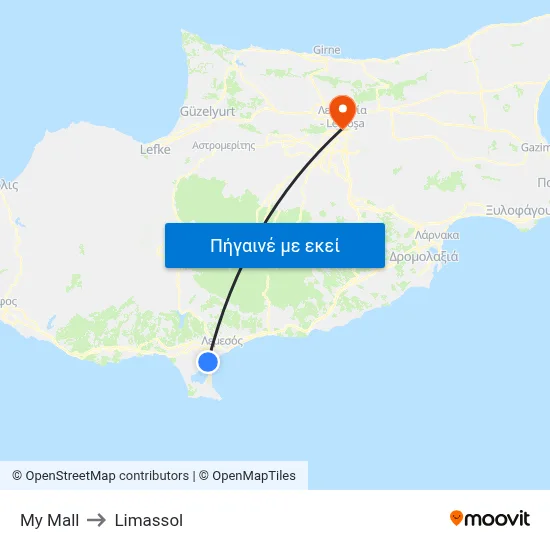 My Mall to Limassol map