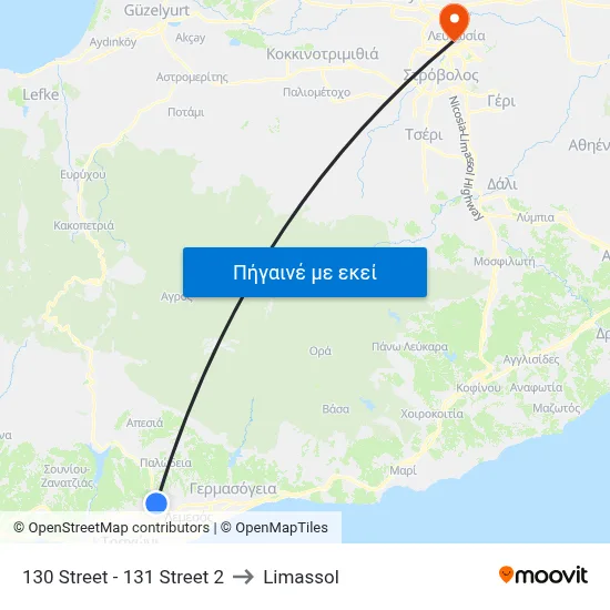 130 Street - 131 Street 2 to Limassol map