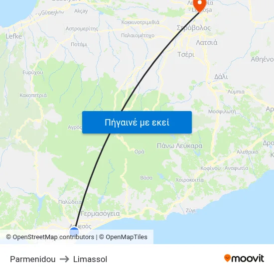 Parmenidou to Limassol map
