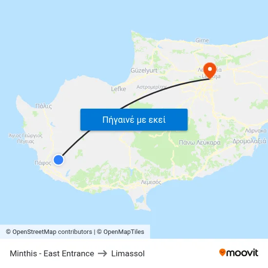 Minthis - East Entrance to Limassol map
