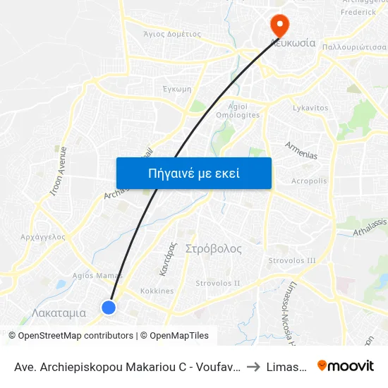 Ave. Arch. Makariou C - Voufavento to Limassol map