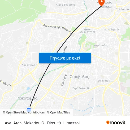 Ave. Arch. Makariou C - Dios to Limassol map