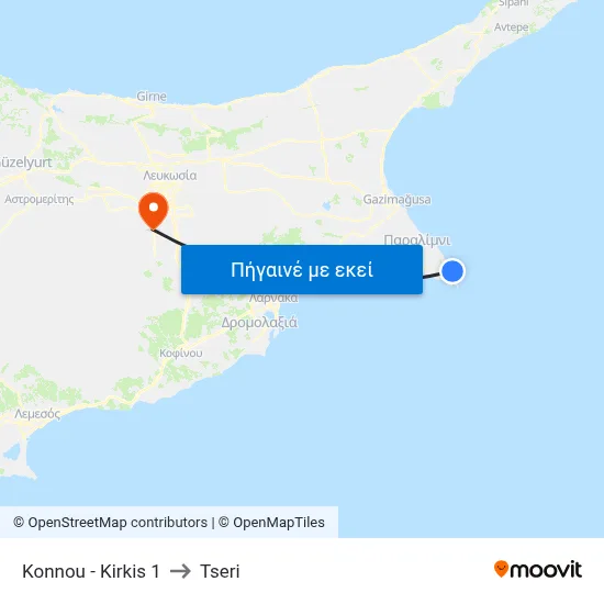 Konnou - Kirkis to Tseri map