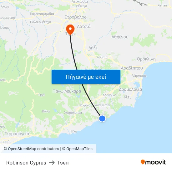 Robinson Cyprus to Tseri map
