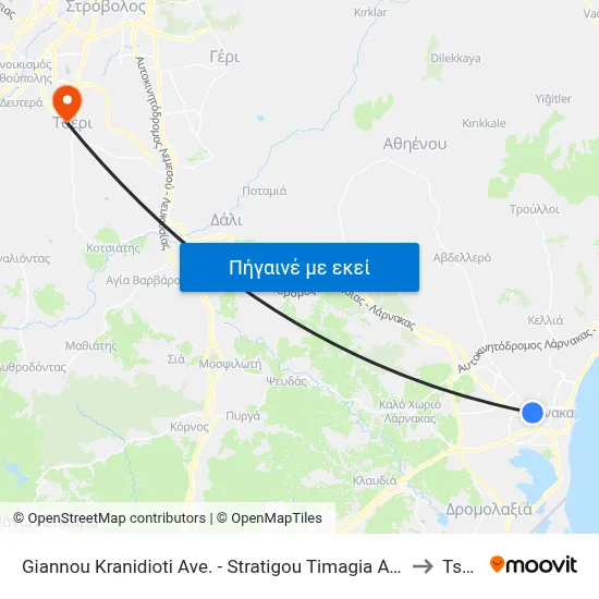 Giannou Kranidioti Ave. - Stratigou Timagia Ave. to Tseri map