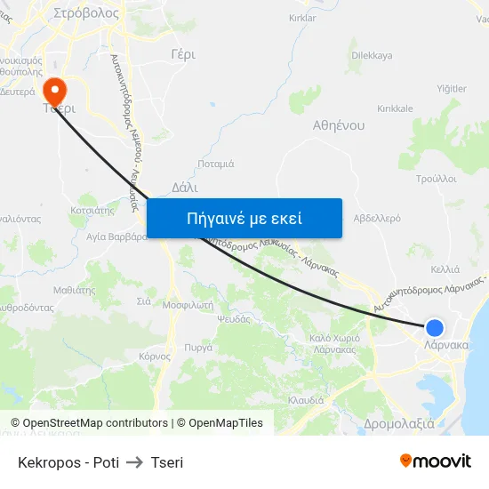 Kekropos - Poti to Tseri map