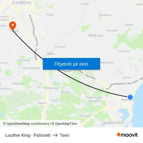 Louther King - Psiloreiti to Tseri map