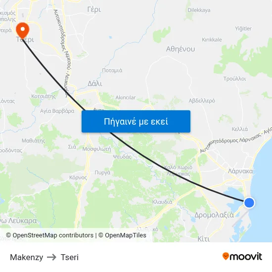 Makenzy to Tseri map