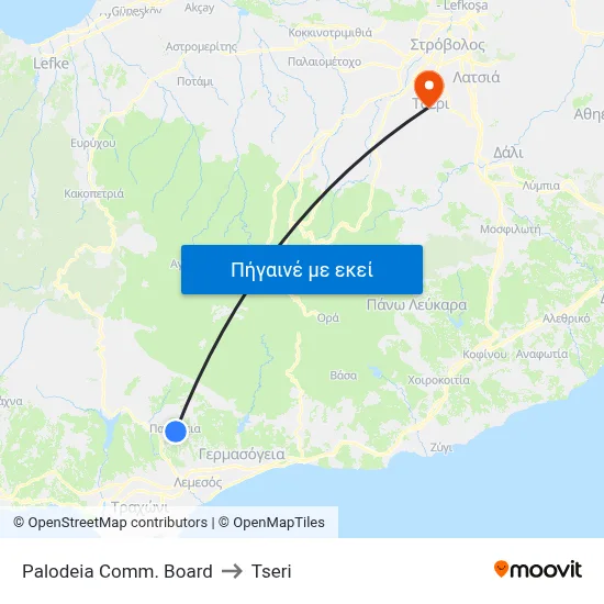 Palodeia Comm. Board to Tseri map