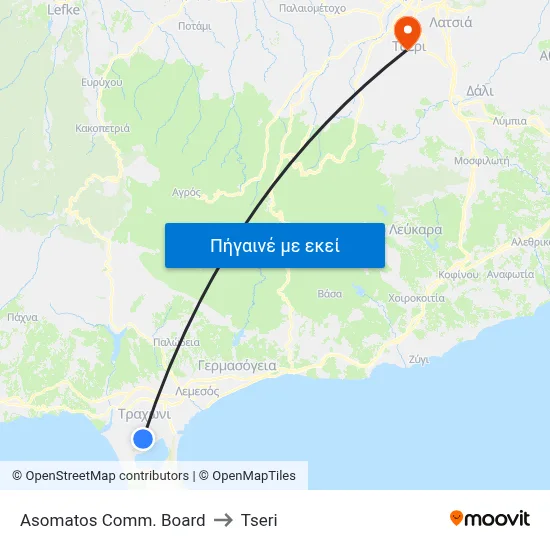 Asomatos Comm. Board to Tseri map
