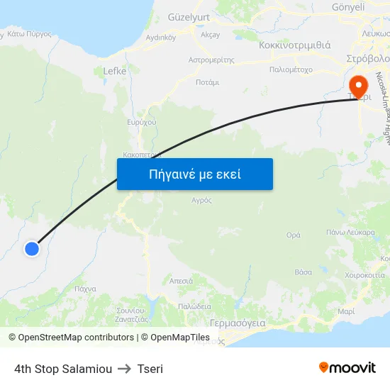 4th Stop Salamiou to Tseri map