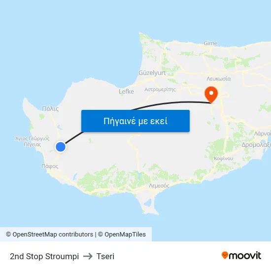 2nd Stop Stroumpi to Tseri map