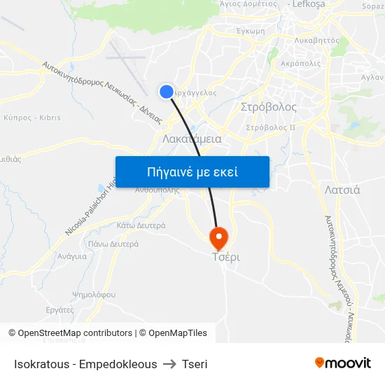 Isokratous - Empedokleous to Tseri map