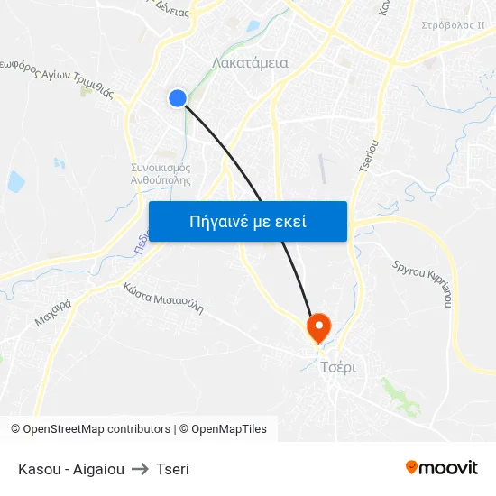 Kasou - Aigaiou to Tseri map